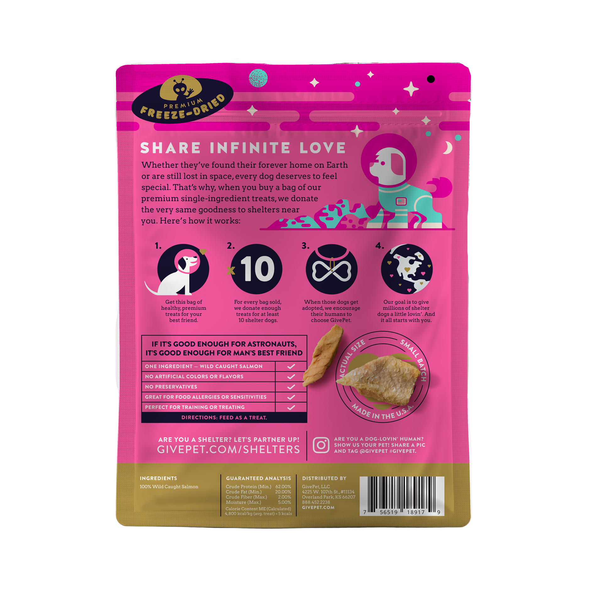 GivePet | Freeze-Dried | Astromutt Salmon Treats