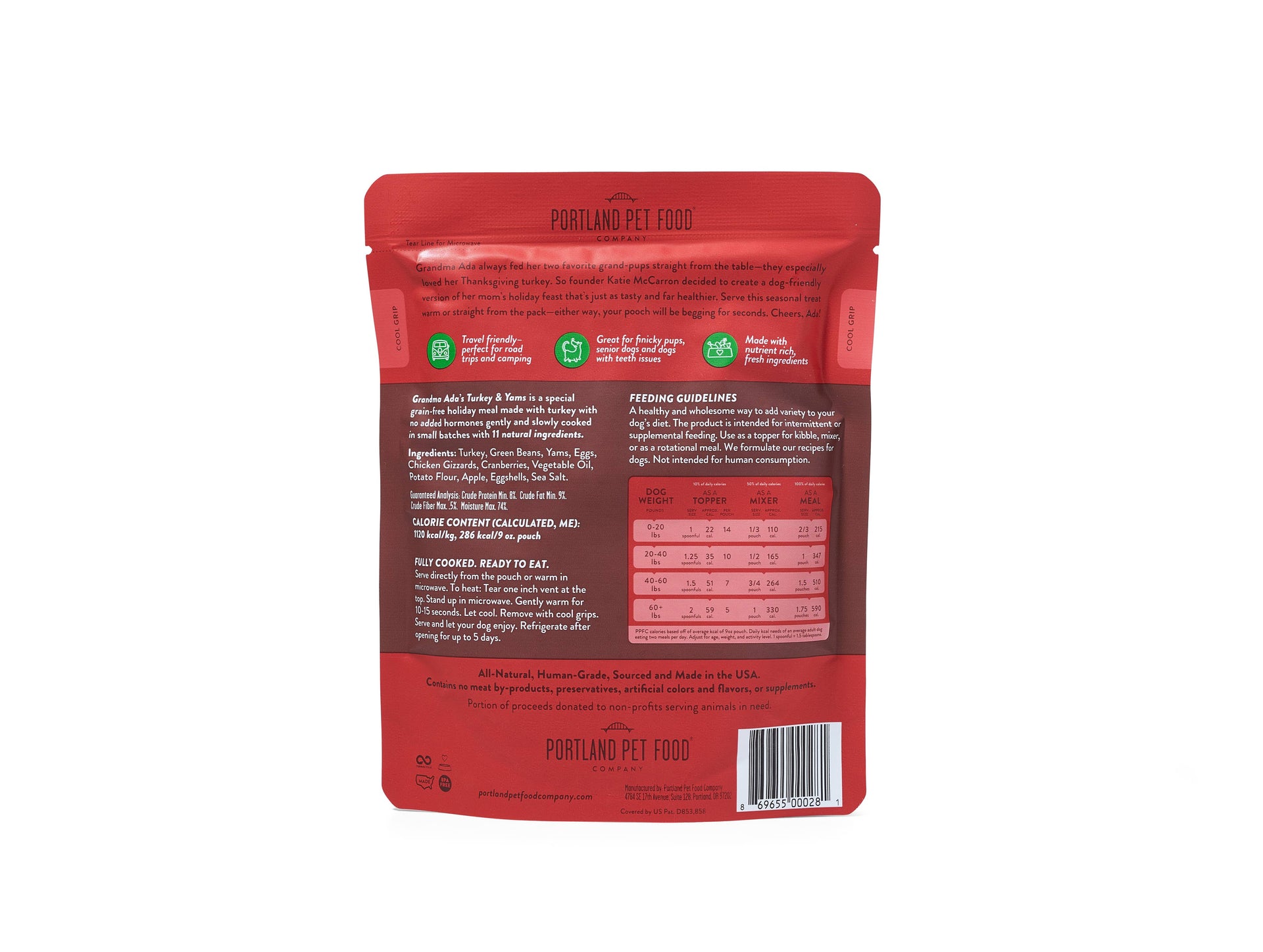 Portland Pet Food | Grandma Ada's Turkey and Yams Meal