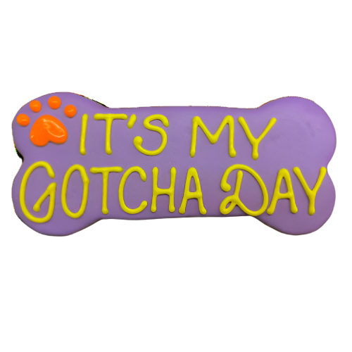 Fetch! Treats | 6" Dog Cookie | It's My Gotcha Day (colors vary)