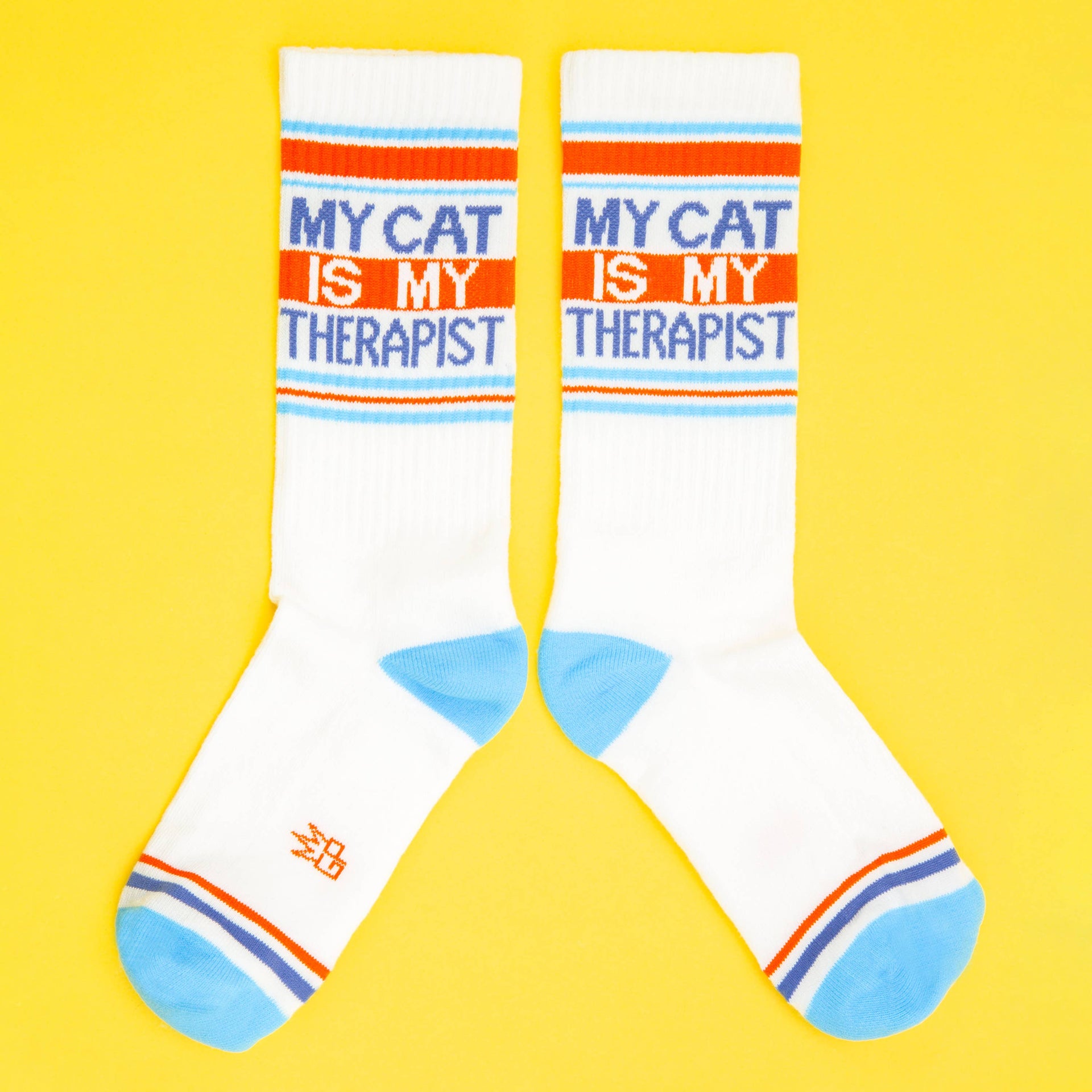 My Cat Is My Therapist Crew Socks