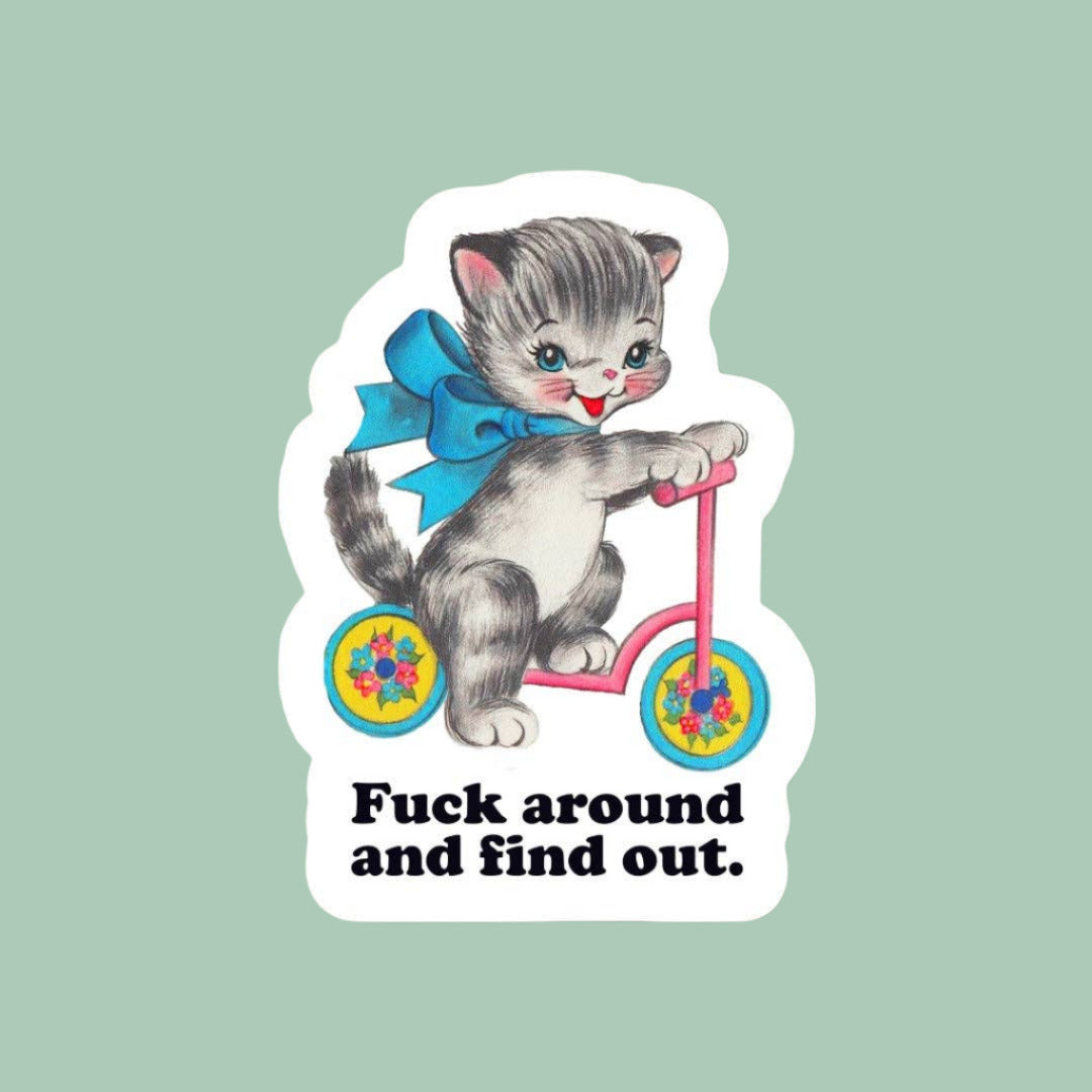 Cat F*ck Around and Find Out Sticker