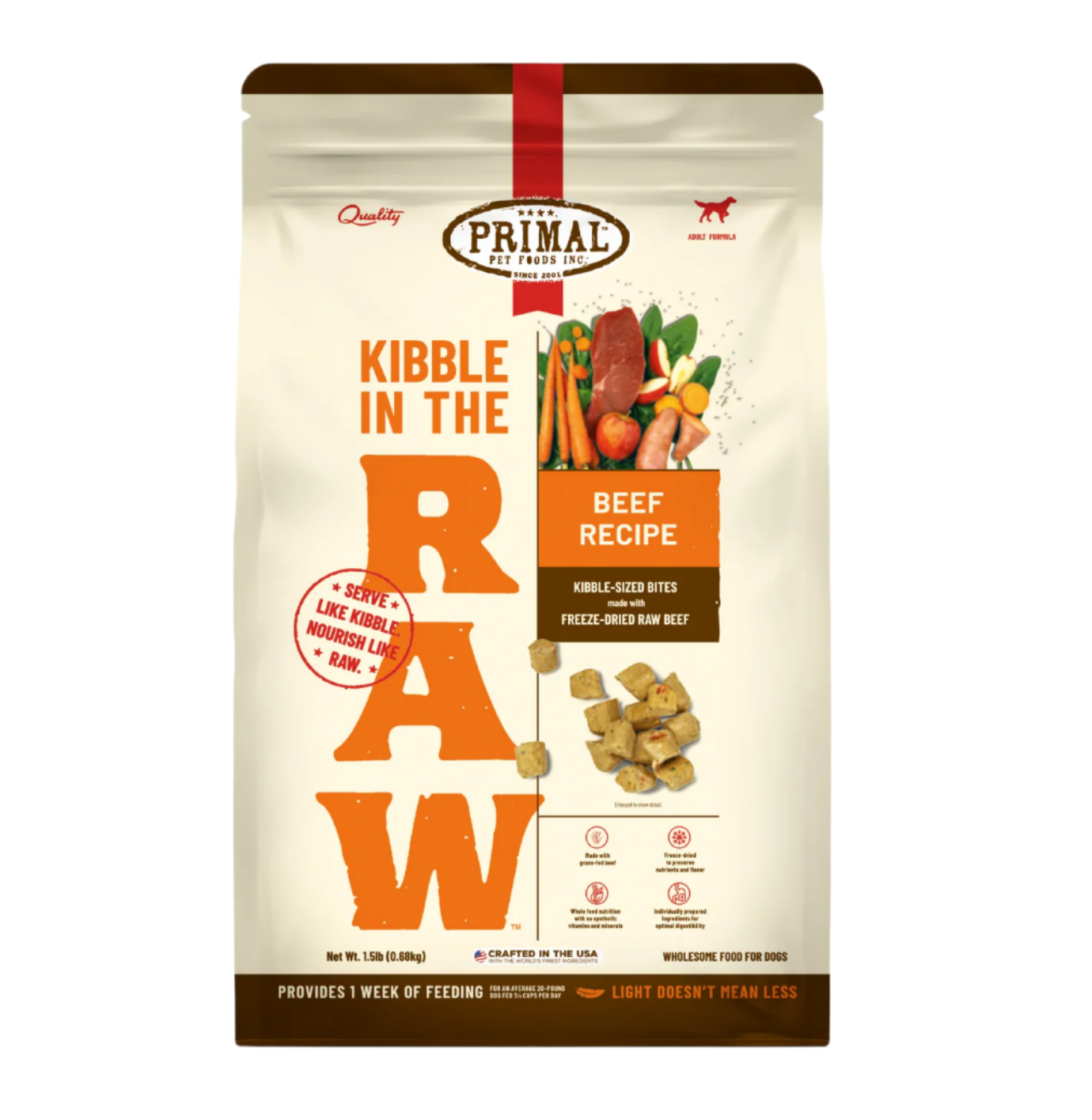 Primal Kibble in the Raw Beef