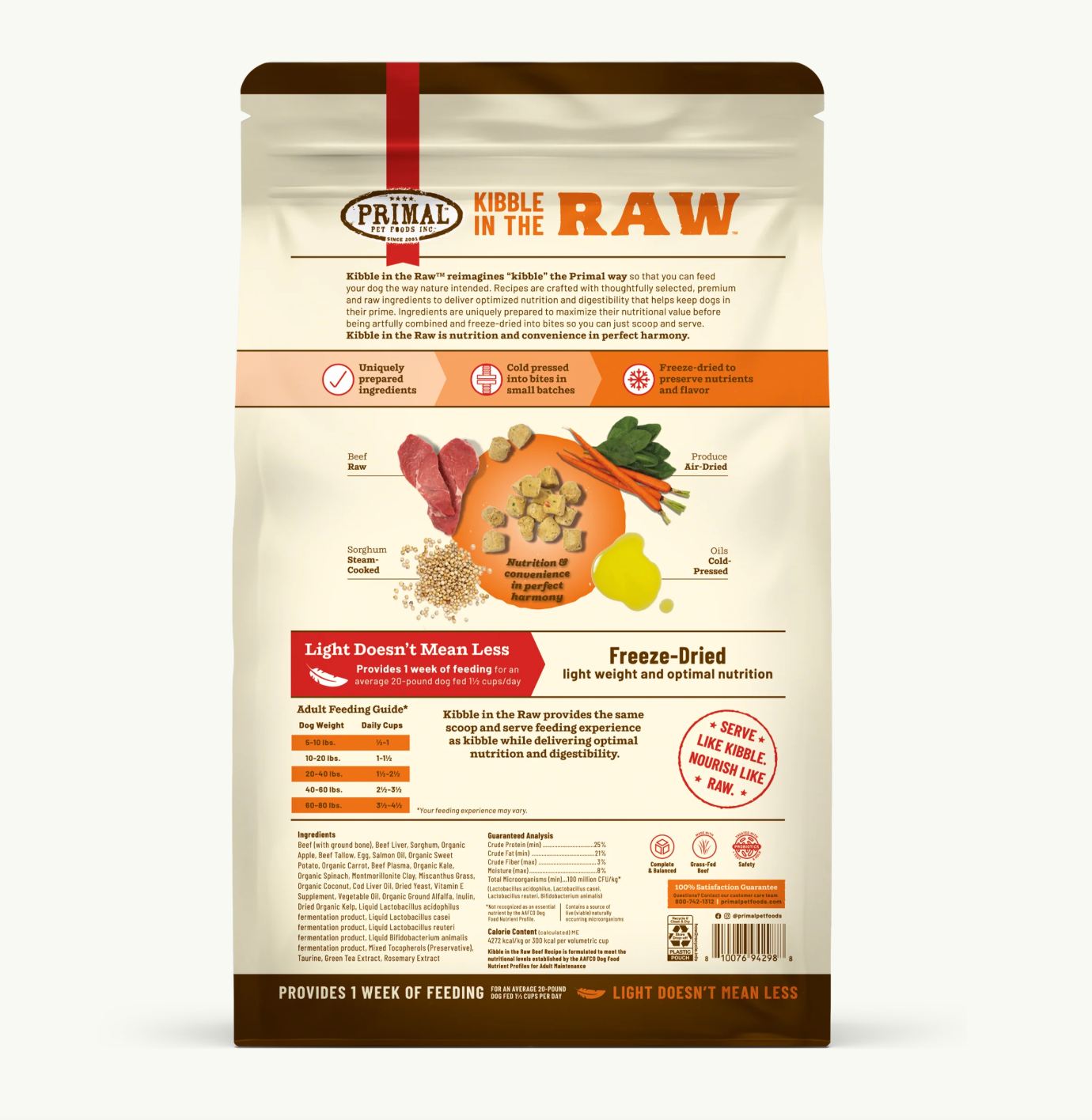 Primal Kibble in the Raw Beef