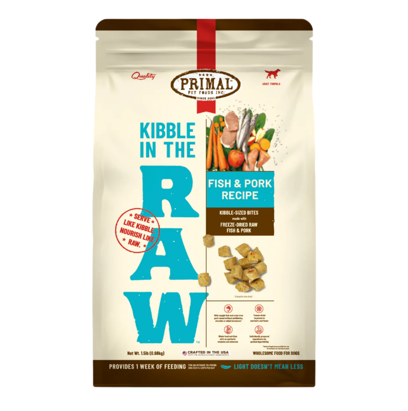 Primal Kibble in the Raw Fish & Pork