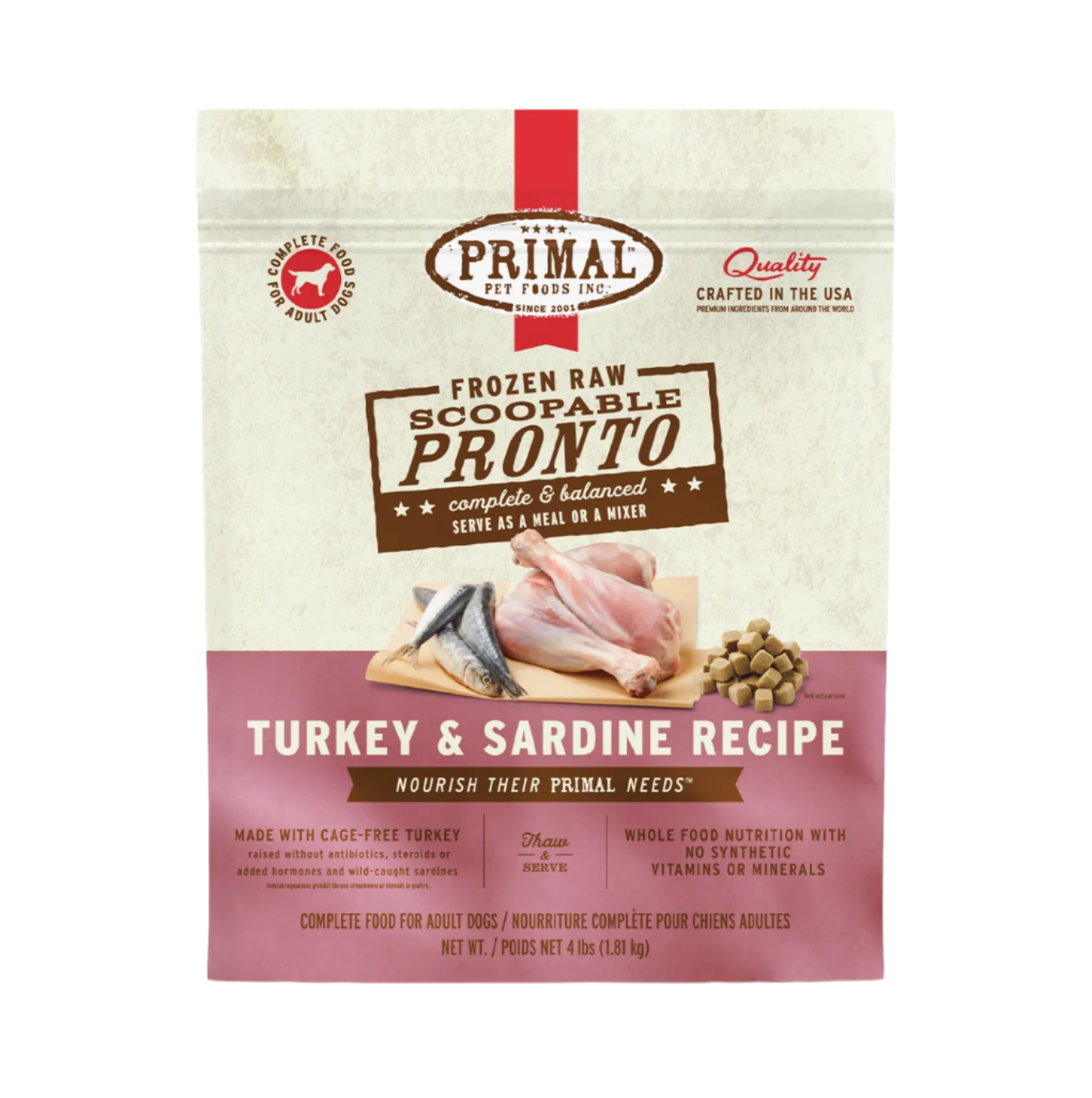 Primal | Pronto | Turkey & Sardine 4lb
