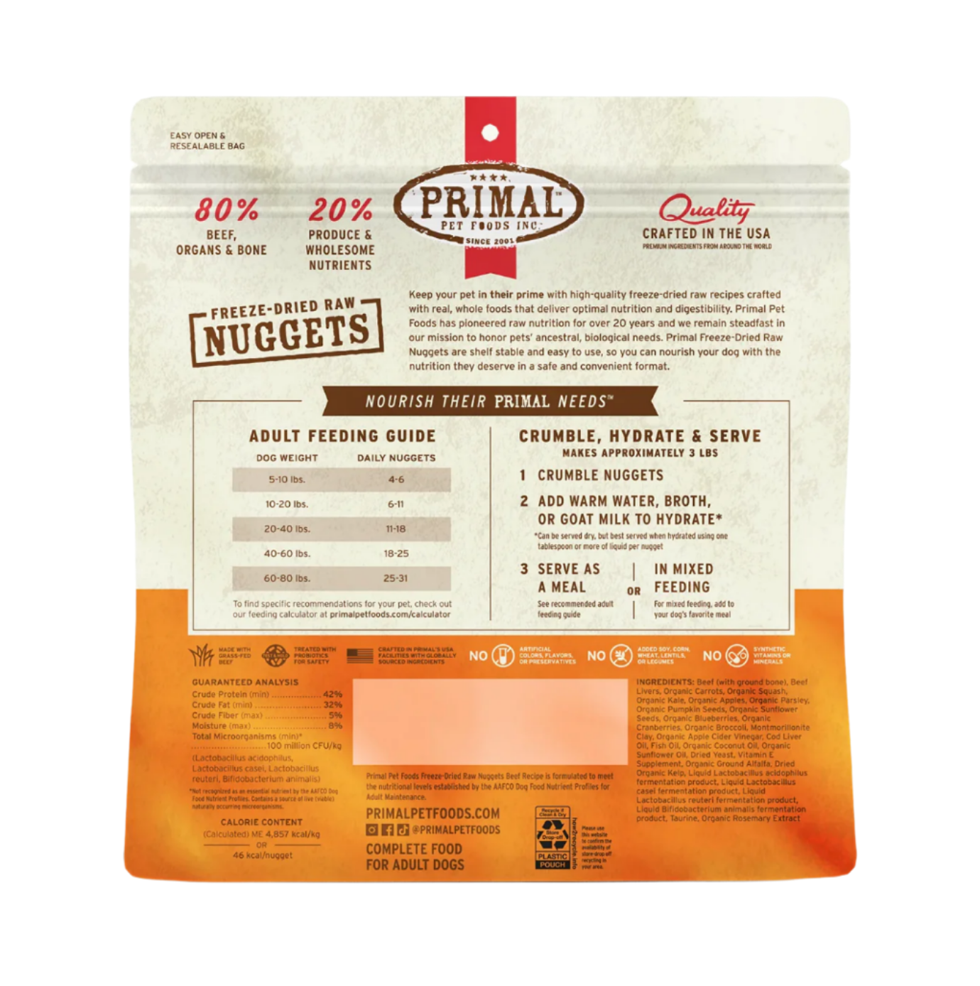 Primal | Freeze-Dried | Beef Nuggets