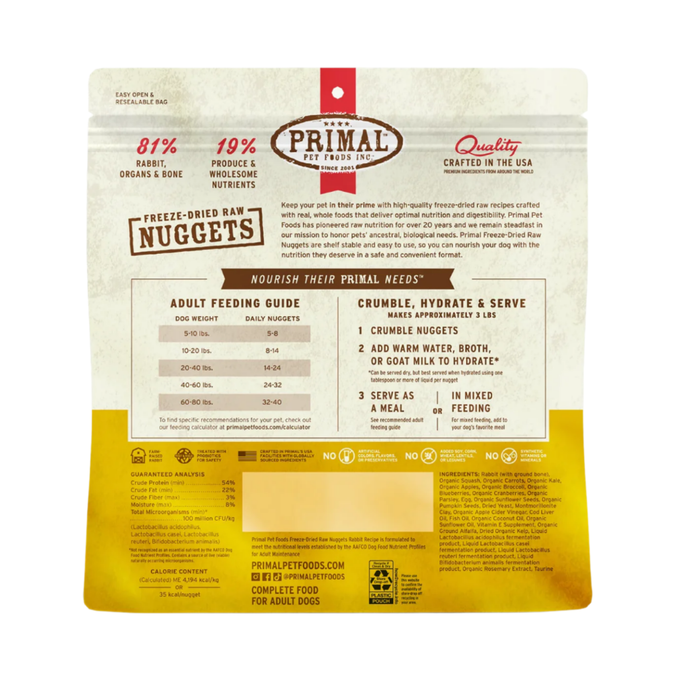 Primal | Freeze-Dried | Rabbit 14oz