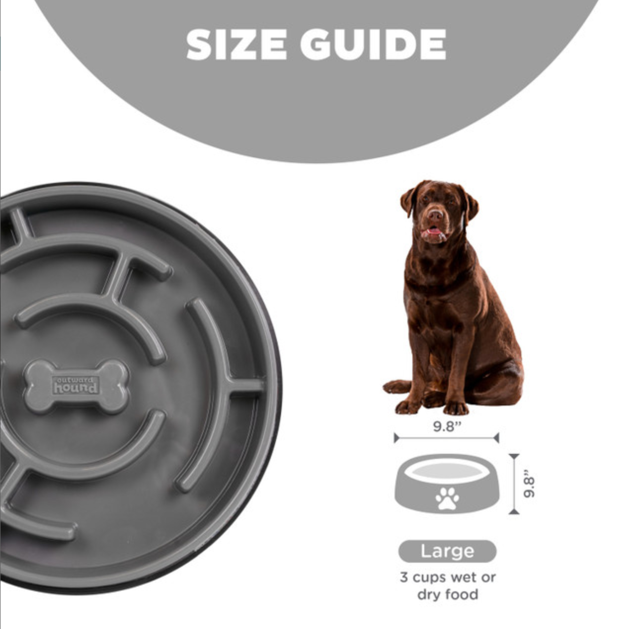 Outward Hound | Fun Feeder | Large Gray