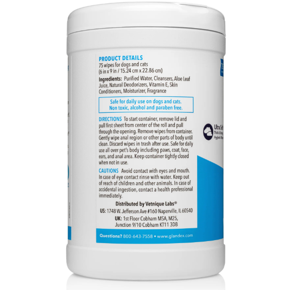 Glandex | Rear End Pet Wipes