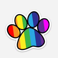 Bad Tags - Pride Rainbow Paw Print Vinyl Sticker