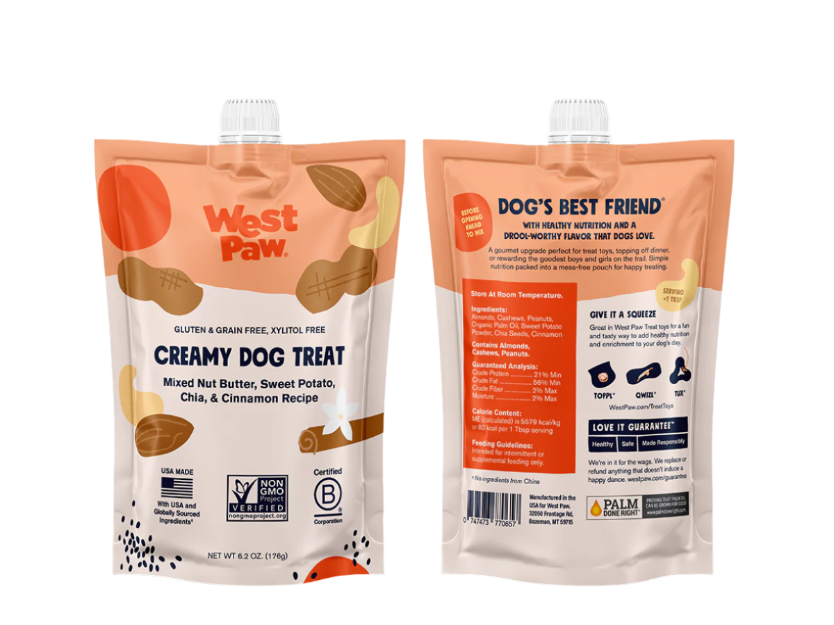 West Paw | Treats | Nut Butter, Sweet Potato & Chia