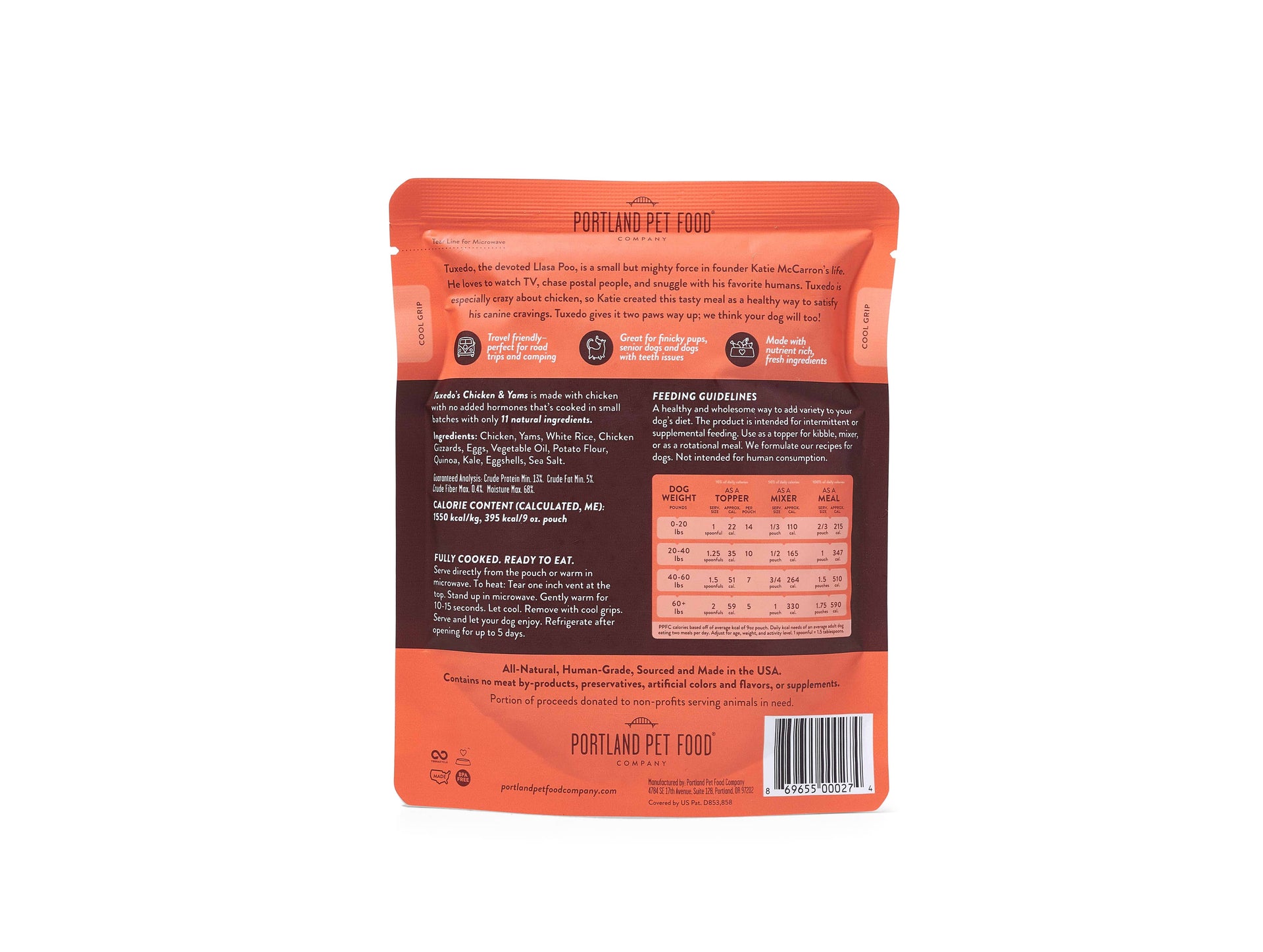 Portland Pet Food | Tuxedo's Chicken and Yams Meal