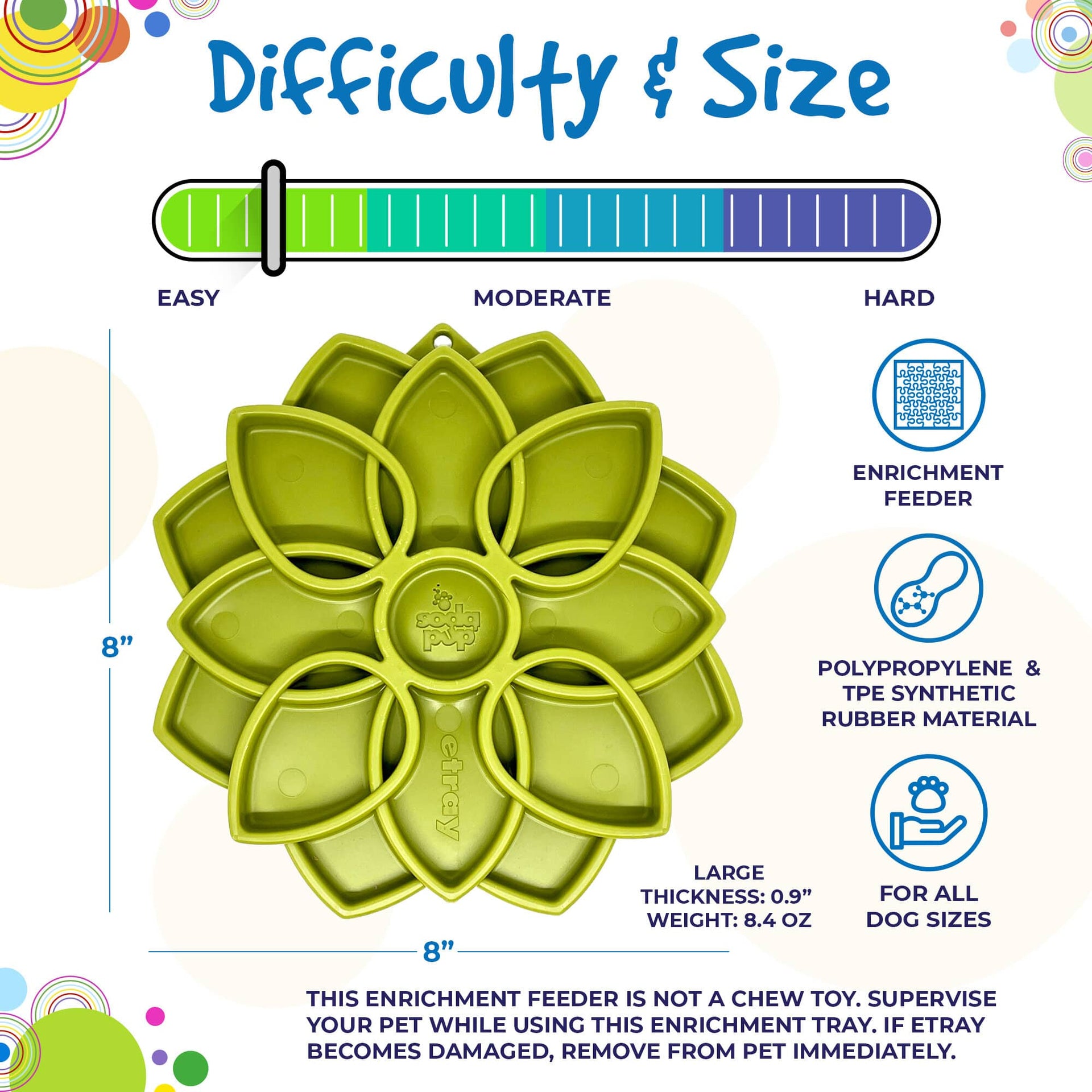 SodaPup - Mandala Design eTray Enrichment Tray for Dogs