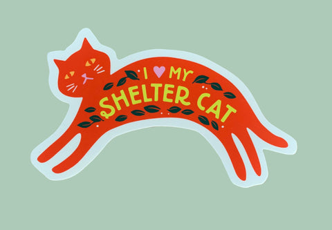 Sticker | I Love My Shelter Cat