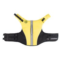 Carolina Pet Company Body Glove neoprene pet life jacket shown from a detailed close-up angle highlighting strap construction.