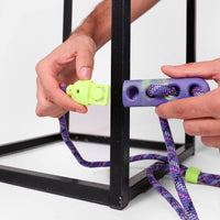 Zee.Dog Tokyo Hands-Free Leash packaging detail showing product branding, colorway, and sizing information.