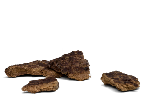 West Paw Air-Dried Bison Lung treats showing the natural brown color and chewy texture in detail.