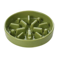 Close-up detail of the Pehom Spark slow feeder bowl showing its textured maze-like feeding surface.