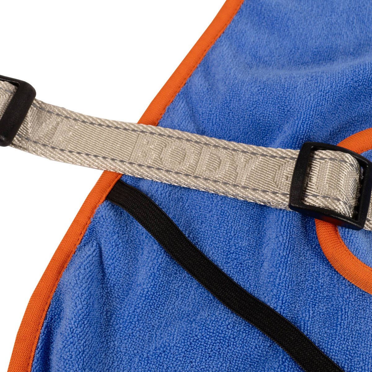 Carolina Pet Company Body Glove Towel Robe shown from an alternate angle highlighting its absorbent fabric texture.
