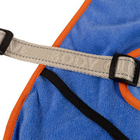 Carolina Pet Company Body Glove Towel Robe shown from an alternate angle highlighting its absorbent fabric texture.