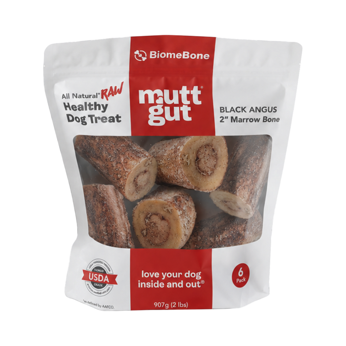 MuttGut | Raw Bones | 2" Bones 6-Pack