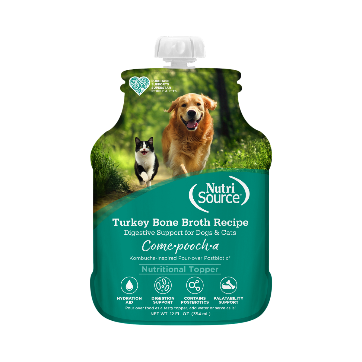 NutriSource Come-Pooch-A Turkey wet dog food packaging displayed as the primary product shot.