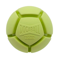 Docaball natural rubber dog ball in Key Lime Pie green, shown as primary product shot.