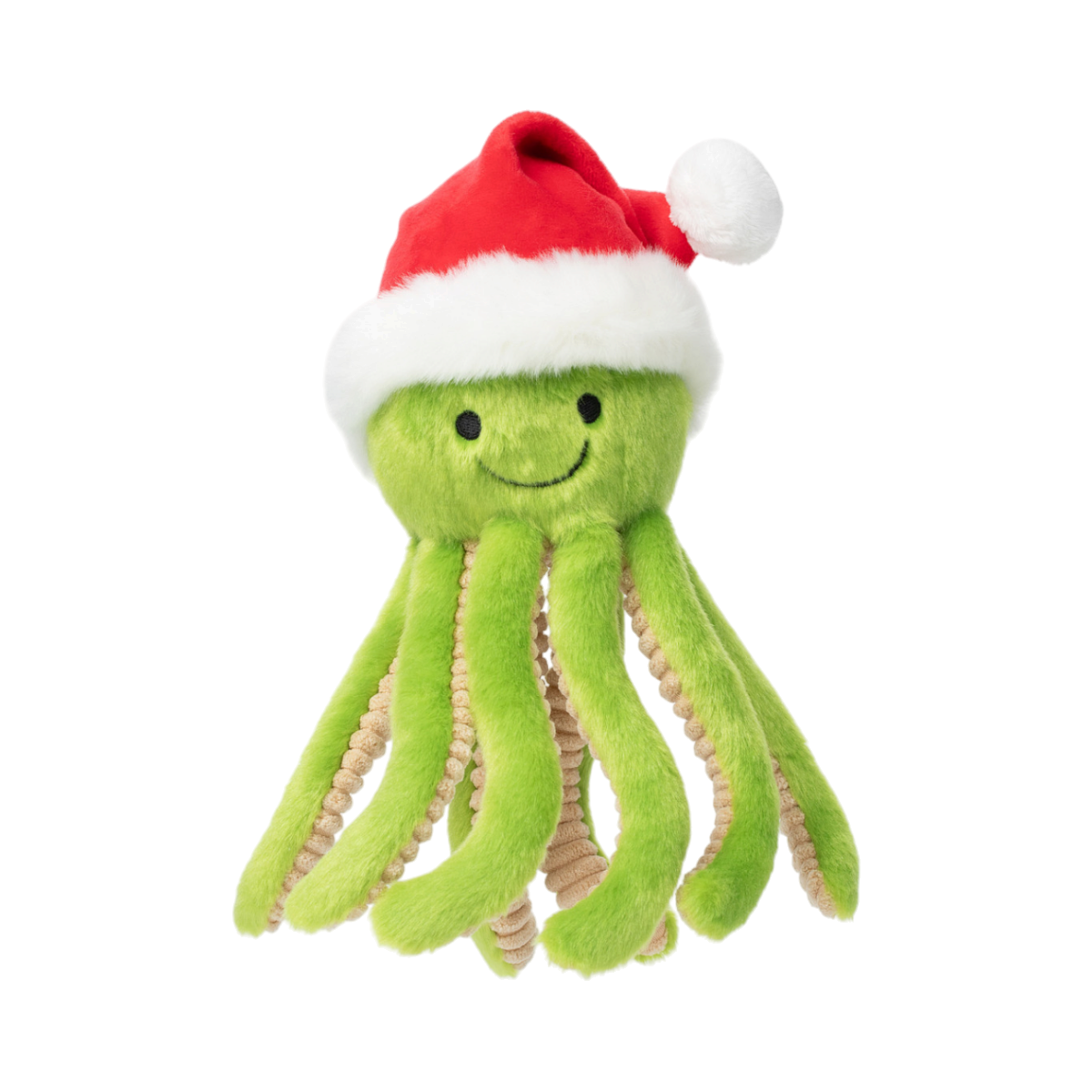 Fluff & Tuff Santa Sprite holiday plush dog toy featuring a festive elf character design.