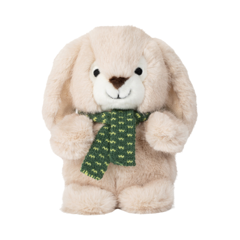 Fluff & Tuff Bonnie holiday squeakerless plush dog toy featuring a festive character design.