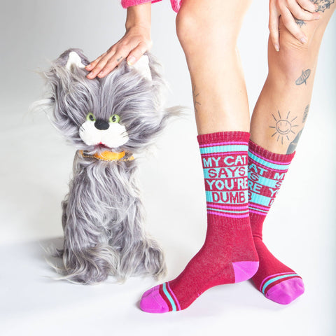 My Cat Says You're Dumb Crew Socks