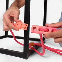 Zee.Dog Gazelle Hands-Free Leash shown with packaging highlighting product features and sizing details.