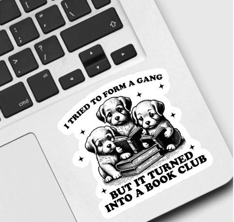 Book Club Dog Sticker 