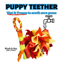 Chelsy's Toys Interactive Snuffle Ball being used by a dog during feeding time for mental stimulation.
