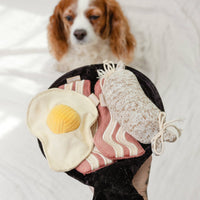 Lambwolf Collective Bfast Set snuffle toy showing detailed texture and fabric construction for dog enrichment feeding.