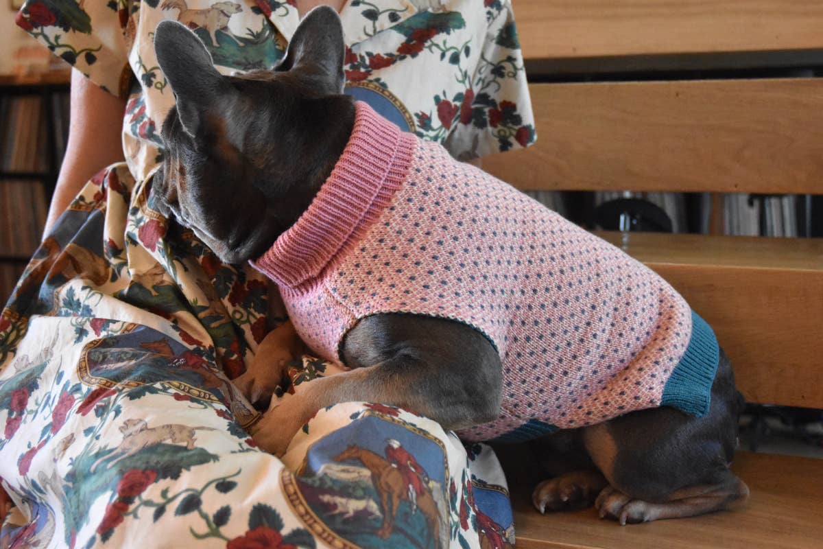Vintage Pink Ski Sweater