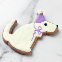 Dog Birthday Treat | Purple Dog Birthday Party Hat Dog Treat