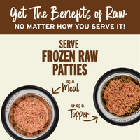 Primal Canine Frozen Raw Turkey & Salmon formula packaging shown from an alternate angle highlighting product details.