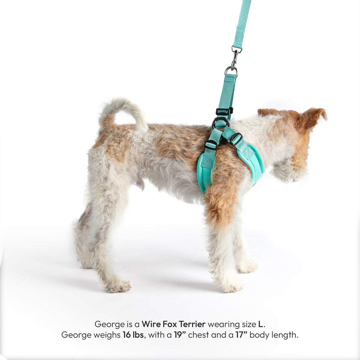 Gooby Escape Free Harness in a soft pastel color displayed to highlight its secure, comfortable fit.