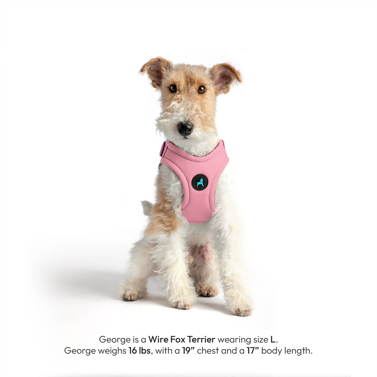 Gooby Escape Free Harness in a soft pastel color shown from a detailed angle highlighting construction.