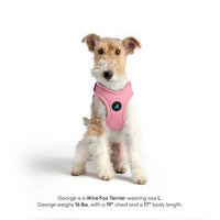 Gooby Escape Free Harness in a soft pastel color shown from a detailed angle highlighting construction.