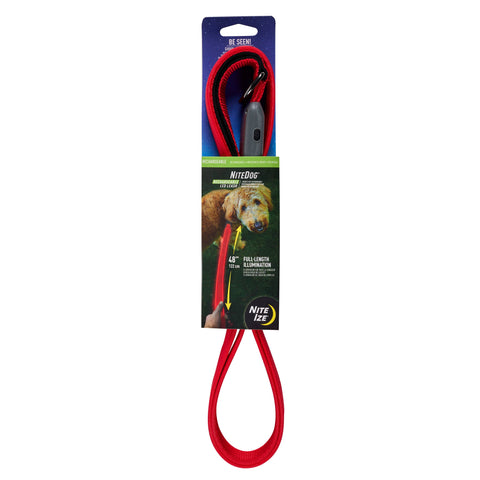 Pet Palette Distribution - Nite Ize NiteDog® Rechargeable LED Leash - Red/Red LED
