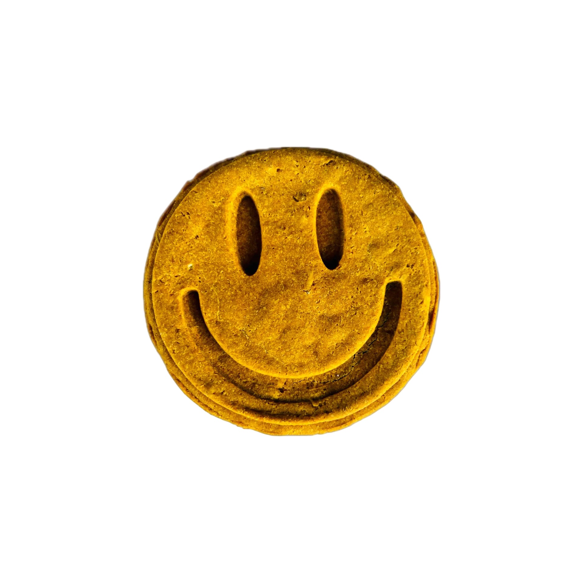 Smiley Faces pet toy featuring bright yellow happy face design for dogs and cats.