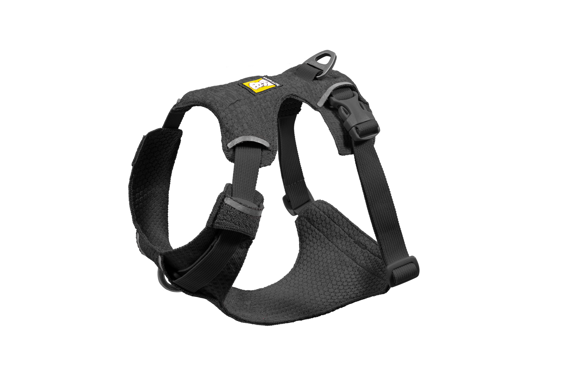 Ruffwear Front Range Flex Harness detail showing engineered knit construction and seamless stitching design.