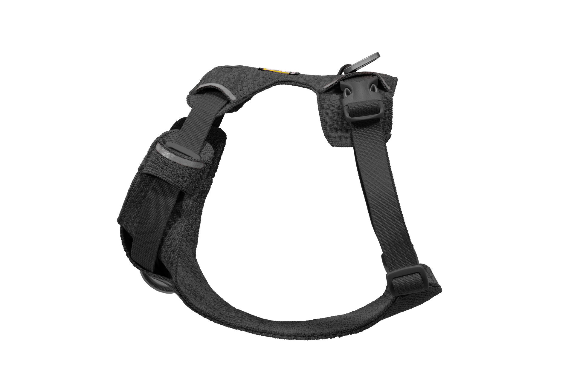Ruffwear Front Range Flex Harness detail showing engineered knit construction and seamless stitching technology.
