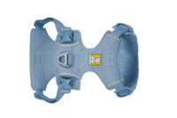 Ruffwear Front Range Flex Harness detail showing engineered knit construction and seamless stitching technology.