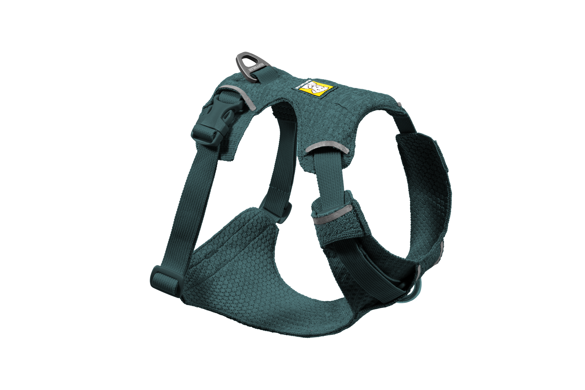 Ruffwear Front Range Flex Harness detail showing engineered knit construction and seamless design elements