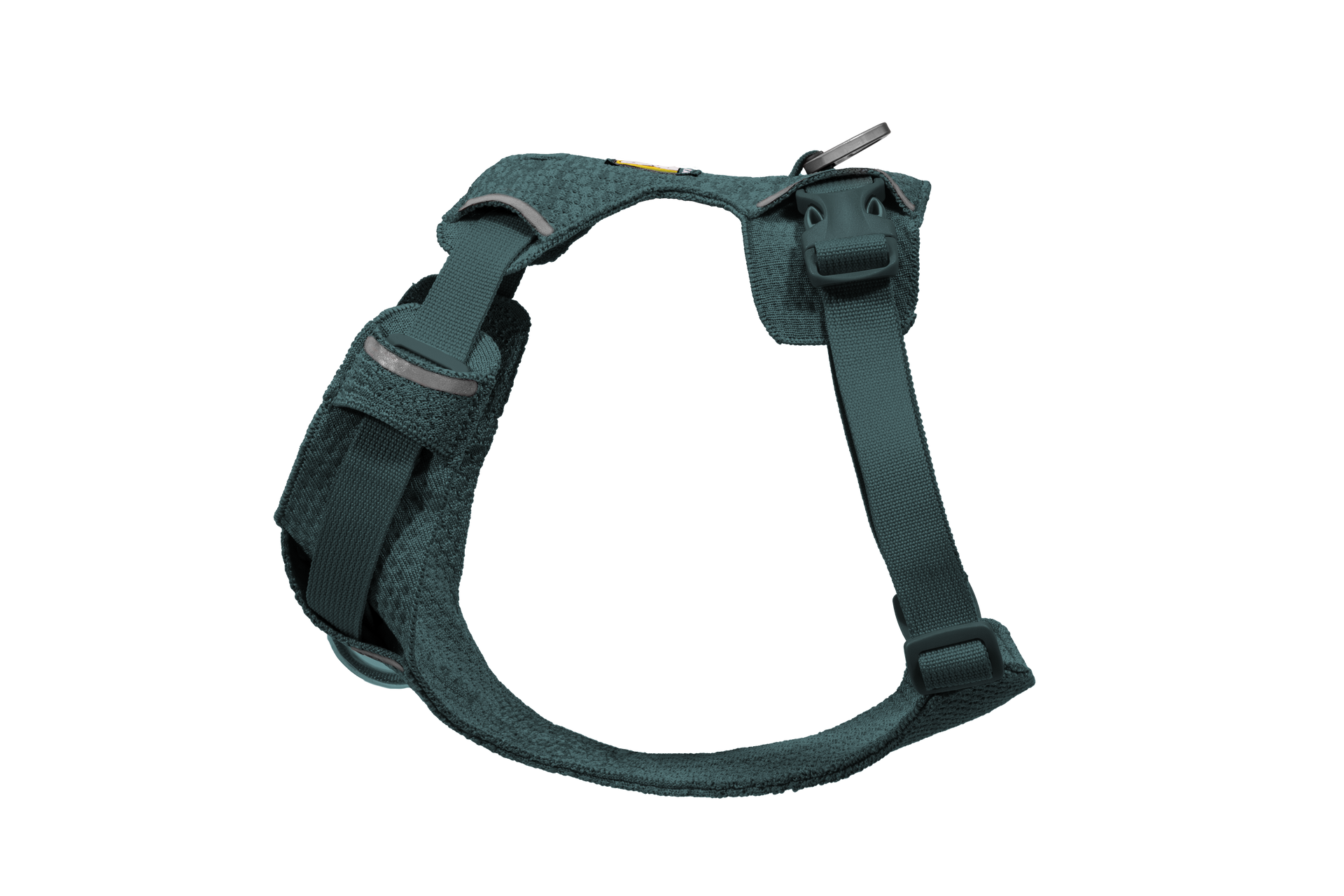 Ruffwear Front Range Flex Harness detail showing engineered knit construction and seamless stitching technology.