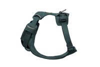 Ruffwear Front Range Flex Harness detail showing engineered knit construction and seamless stitching technology.