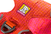 Ruffwear Front Range Flex Harness detail showing engineered knit construction and seamless stitching design.