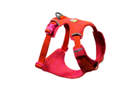 Ruffwear Front Range Flex Harness showing engineered knit construction and seamless design details from side angle.